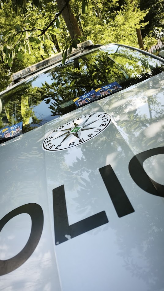 Detail policejního vozu Policie ČR