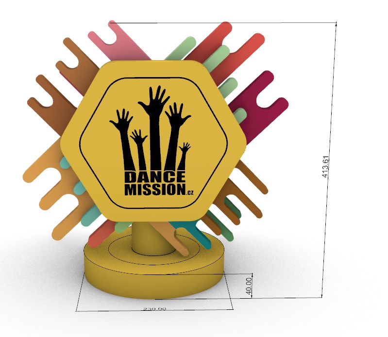 3D poutač DanceMission – 2. 3D návrh