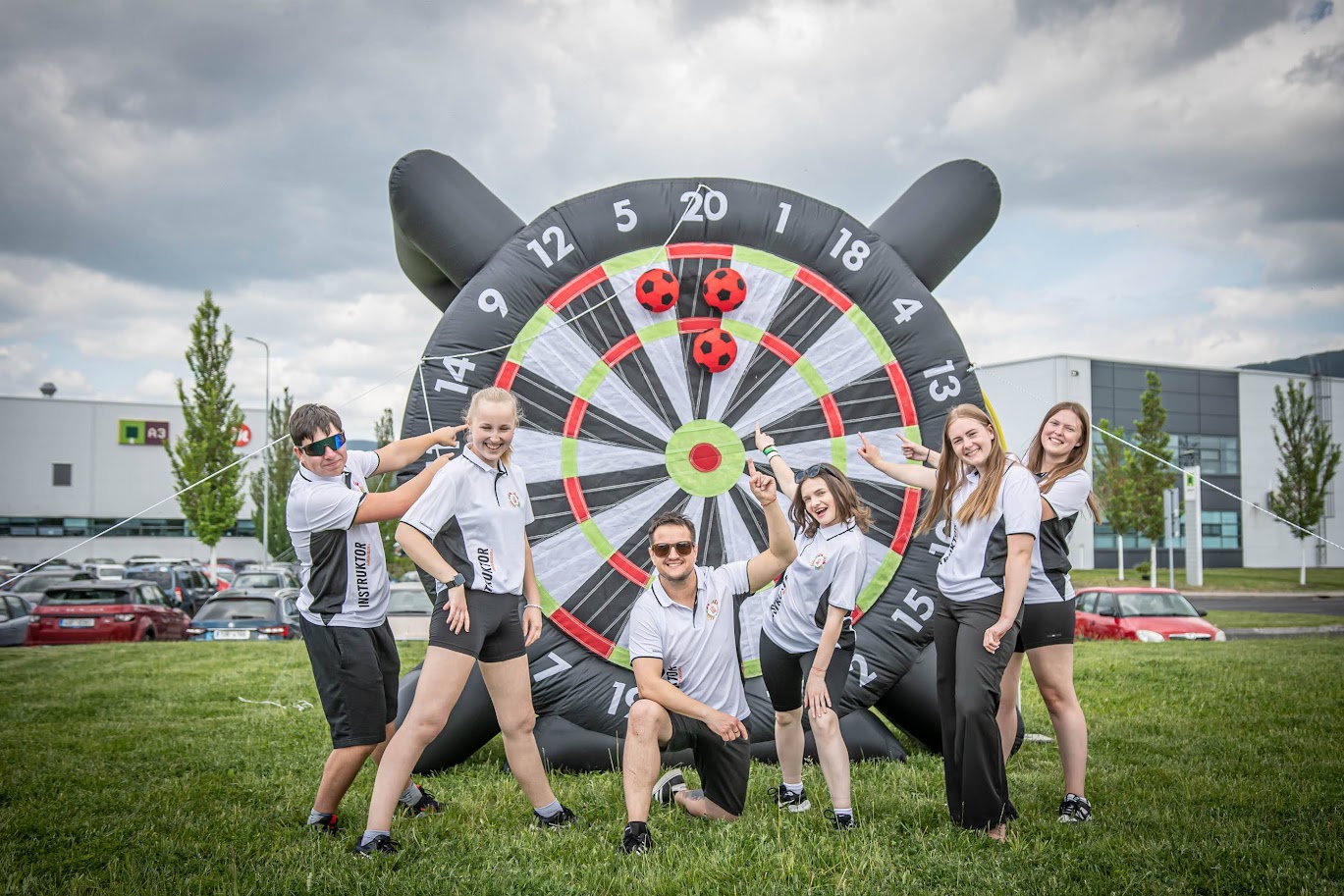 Fotbalový terč — vlastní atrakce DanceMission